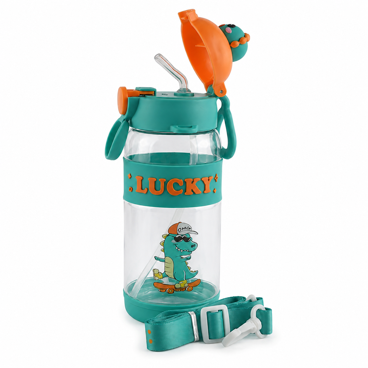 Baby Straw Sipper, Green Dinosaur