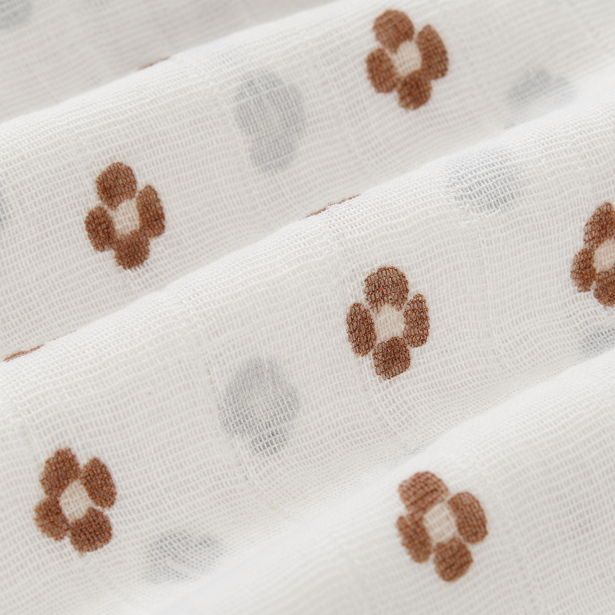 Printed Baby Swaddle Blankets 2-Pack, Peach & White