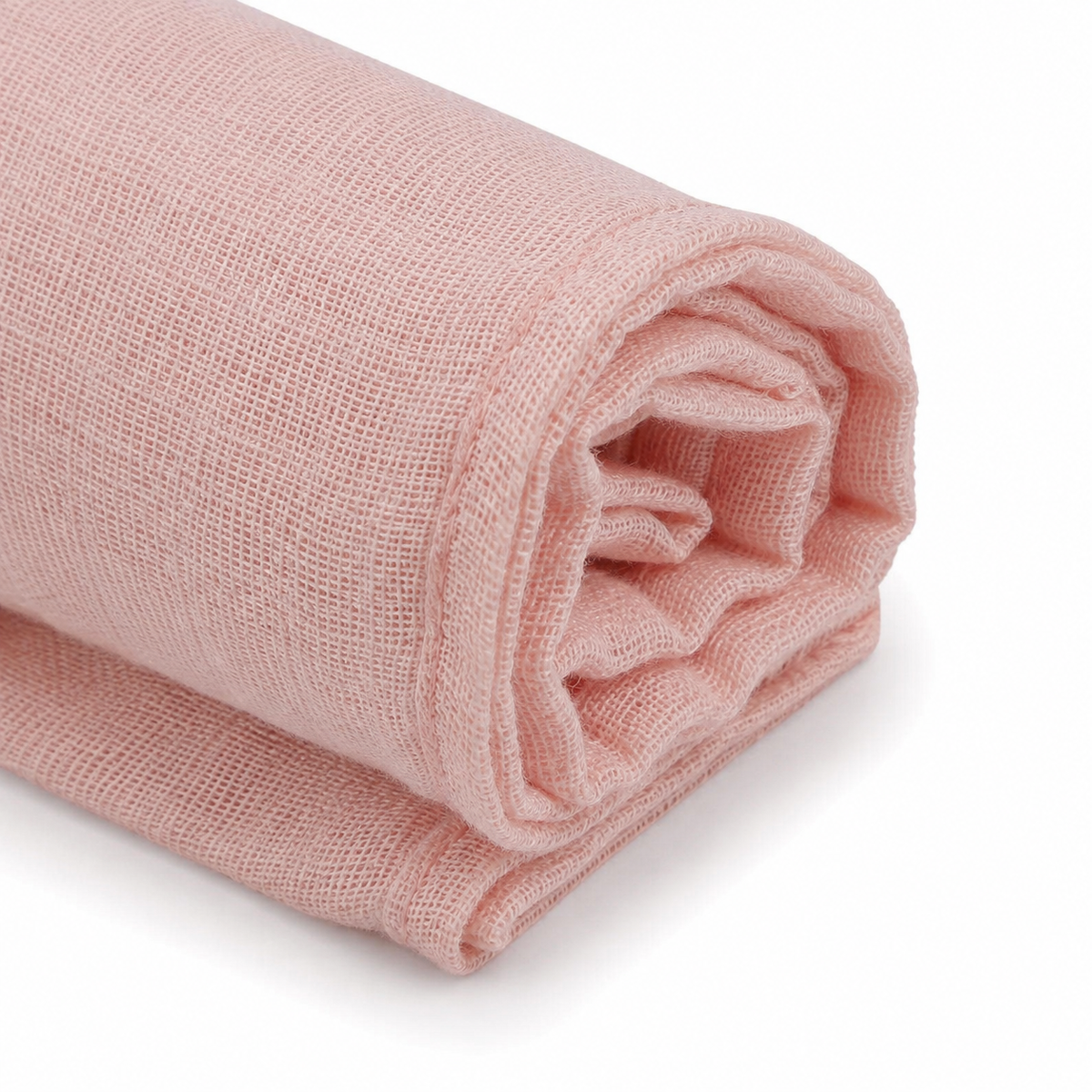 Printed Baby Swaddle Blankets 2-Pack, Peach & White