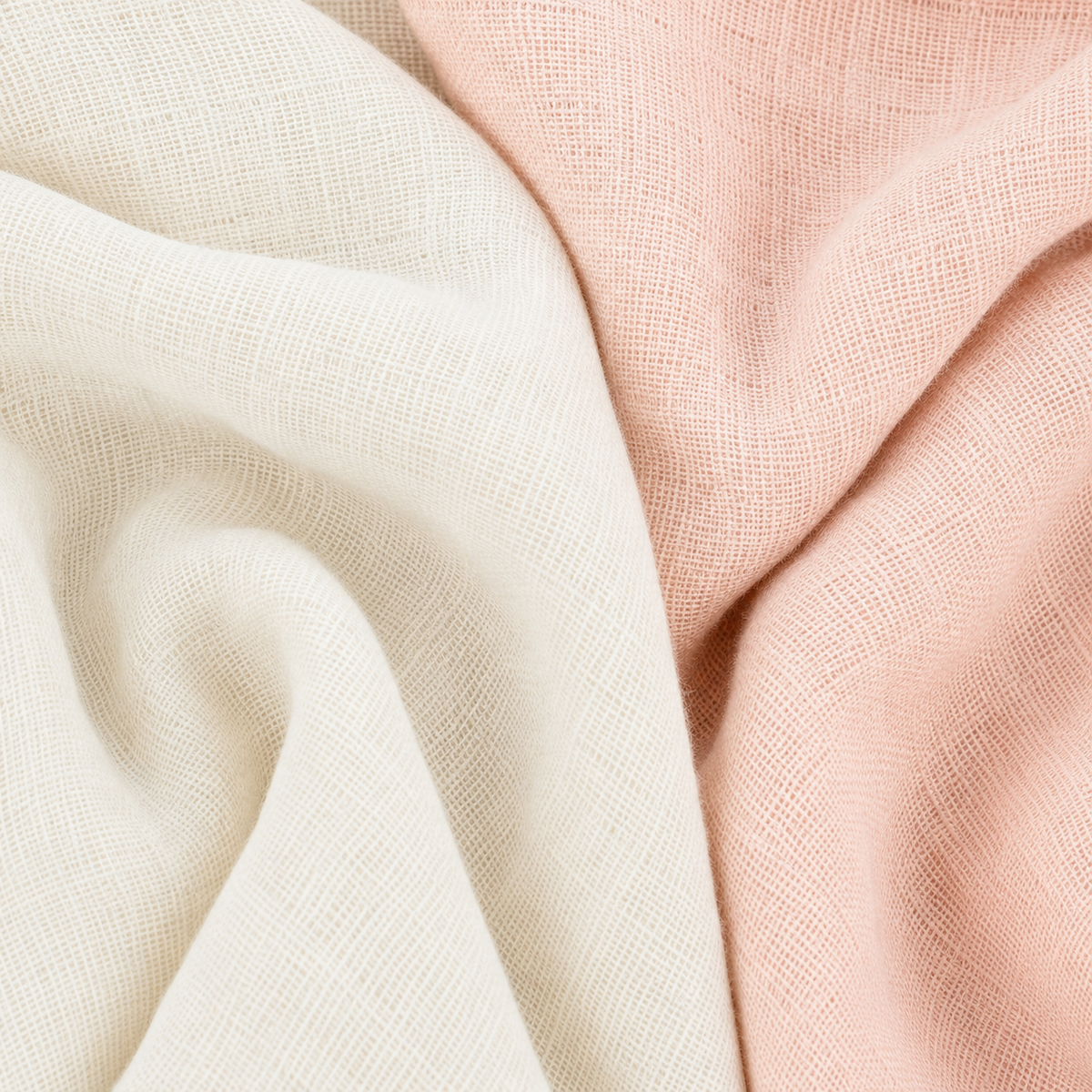 Baby Swaddle Blankets 2-Pack, Peach & White – Kidzo