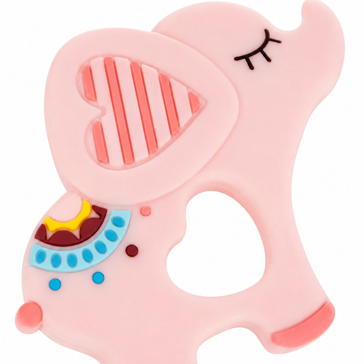 Teether Elephant Baby Pink Flower Baby