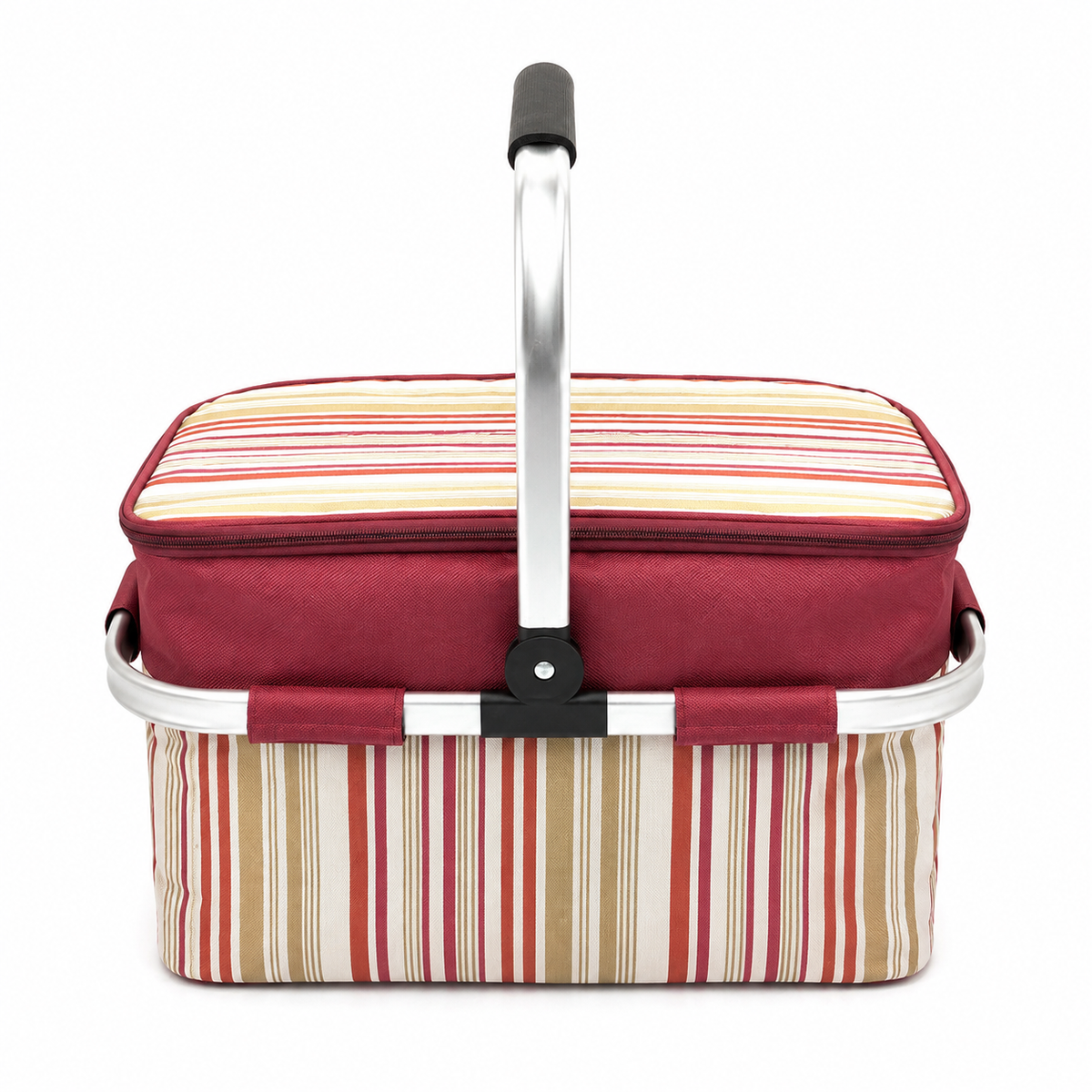 Baby Basket Steel Single Handle Maroon