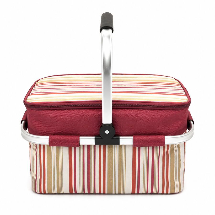 Baby Basket Steel Single Handle Maroon