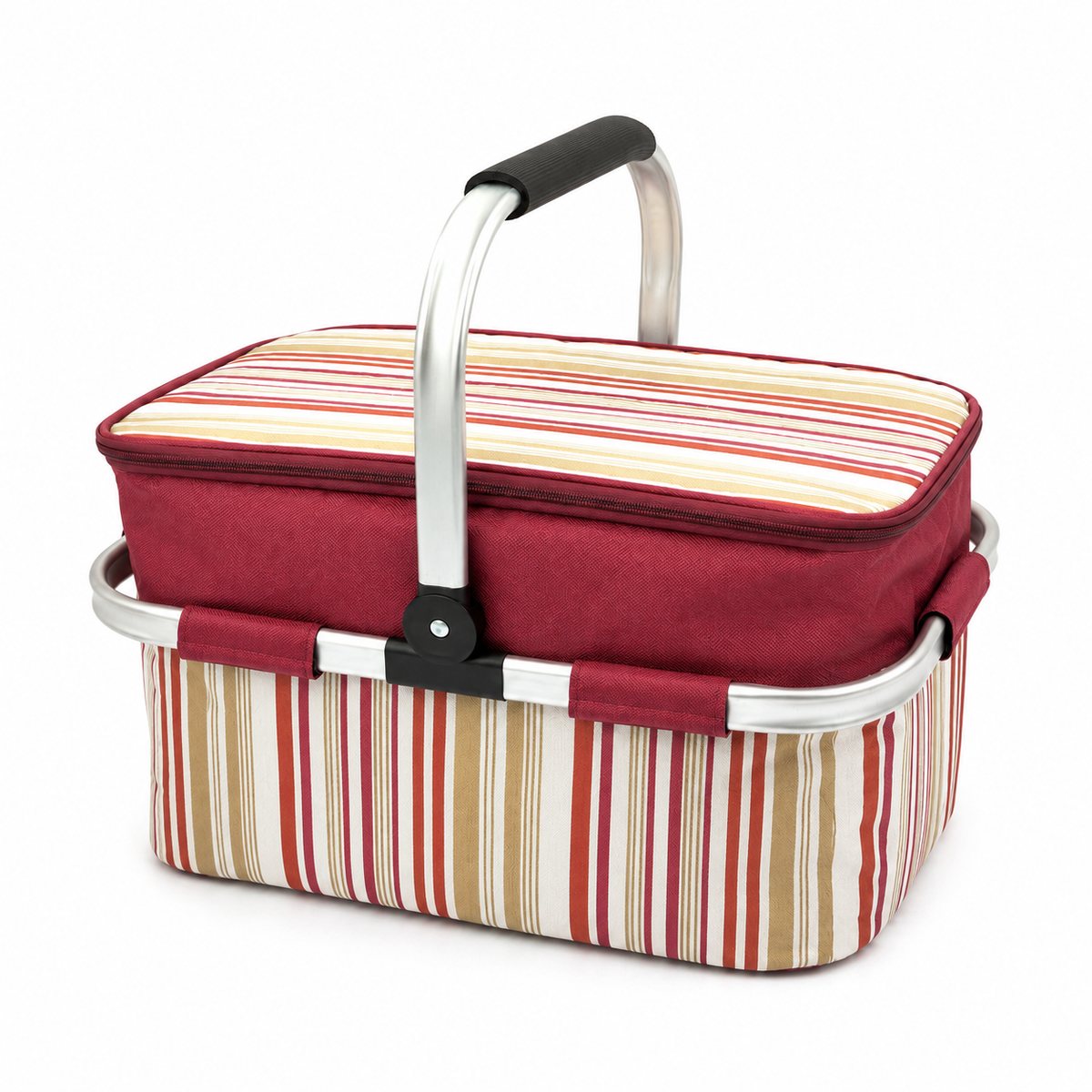 Baby Basket Steel Single Handle Maroon
