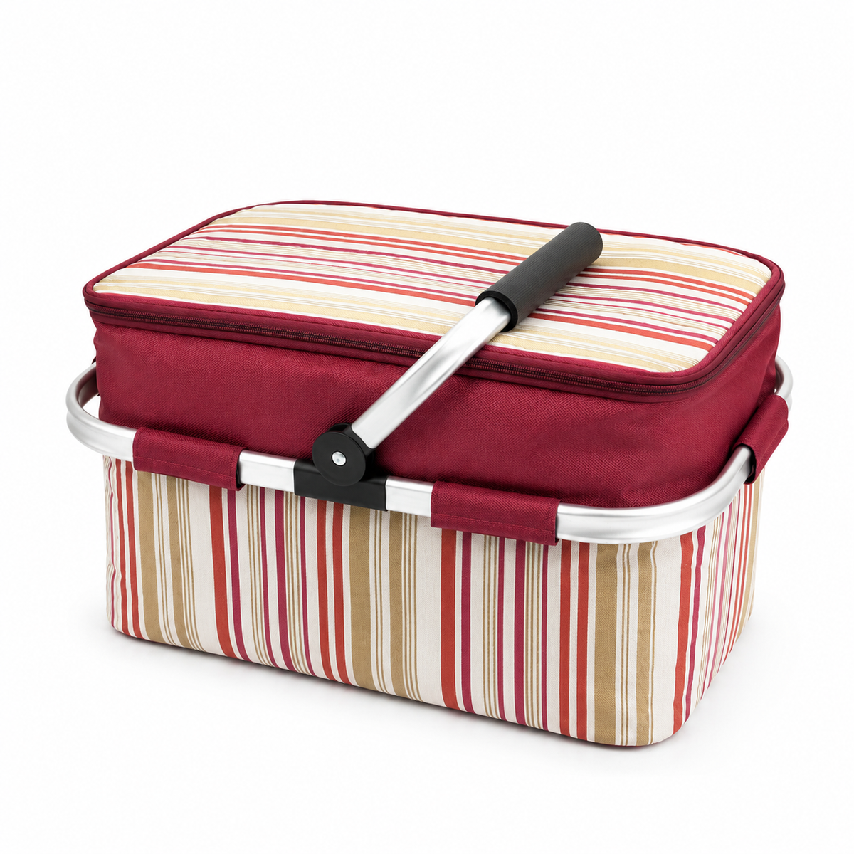 Baby Basket Steel Single Handle Maroon