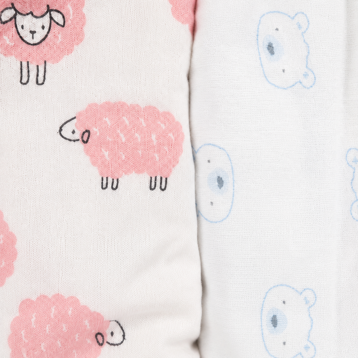 Carter’s Baby Wrapping Sheets 2-Pack, Bear & Sheep