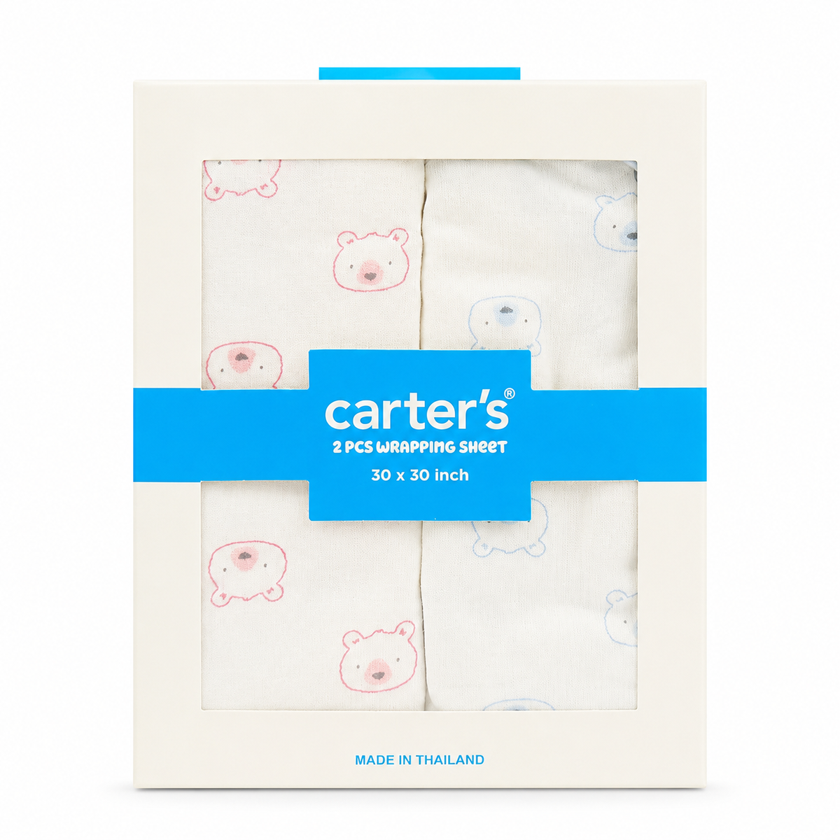 Carter’s Baby Wrapping Sheets 2-Pack, Bear Theme