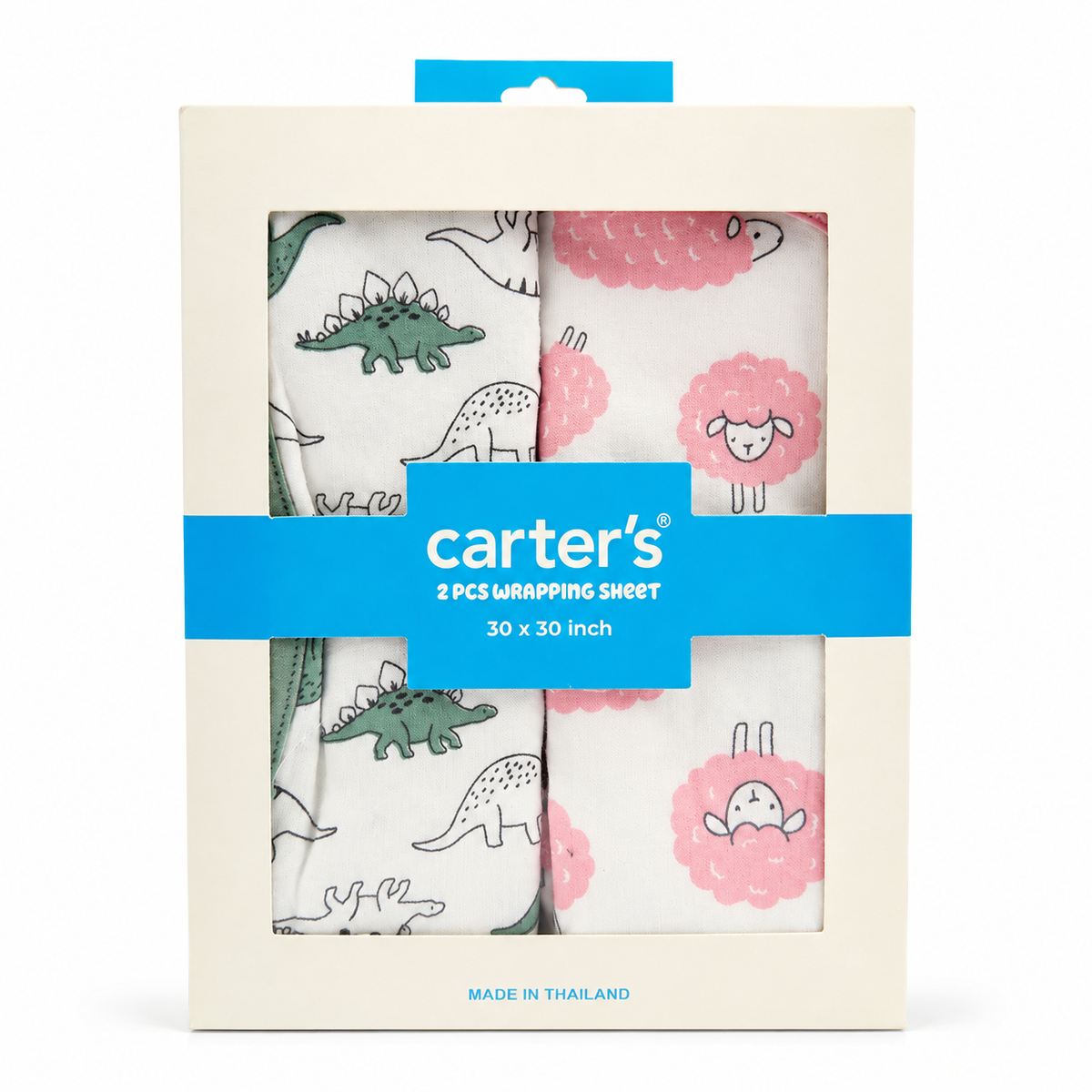 Carter’s Baby Wrapping Sheets 2-Pack, Dino & Sheep