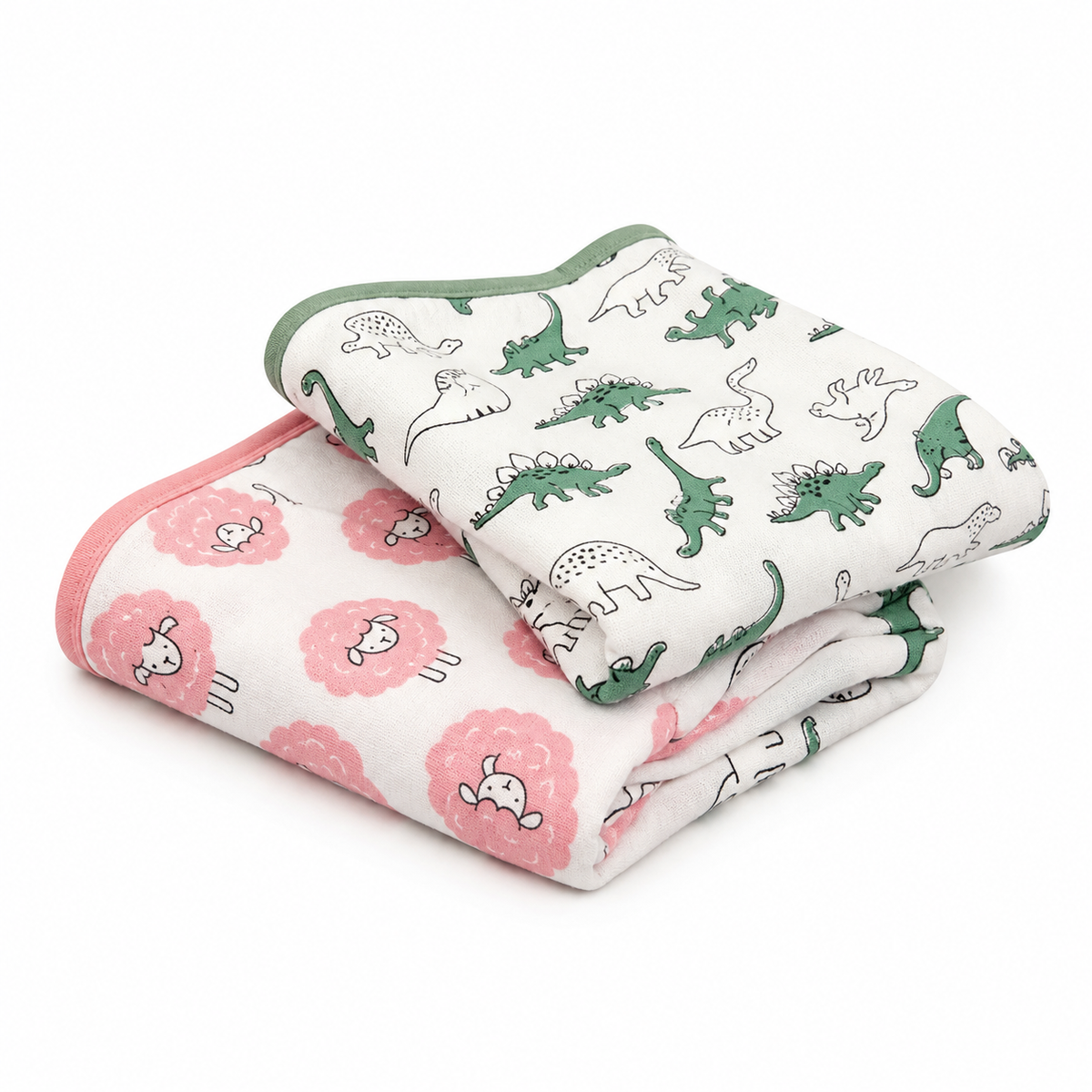 Carter’s Baby Wrapping Sheets 2-Pack, Dino & Sheep