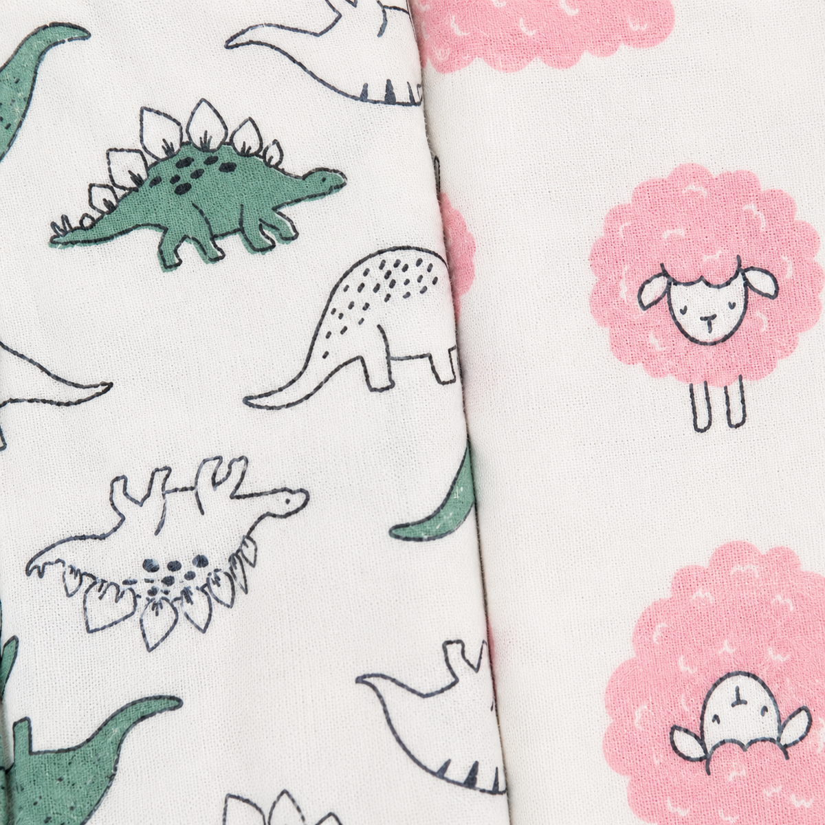 Carter’s Baby Wrapping Sheets 2-Pack, Dino & Sheep