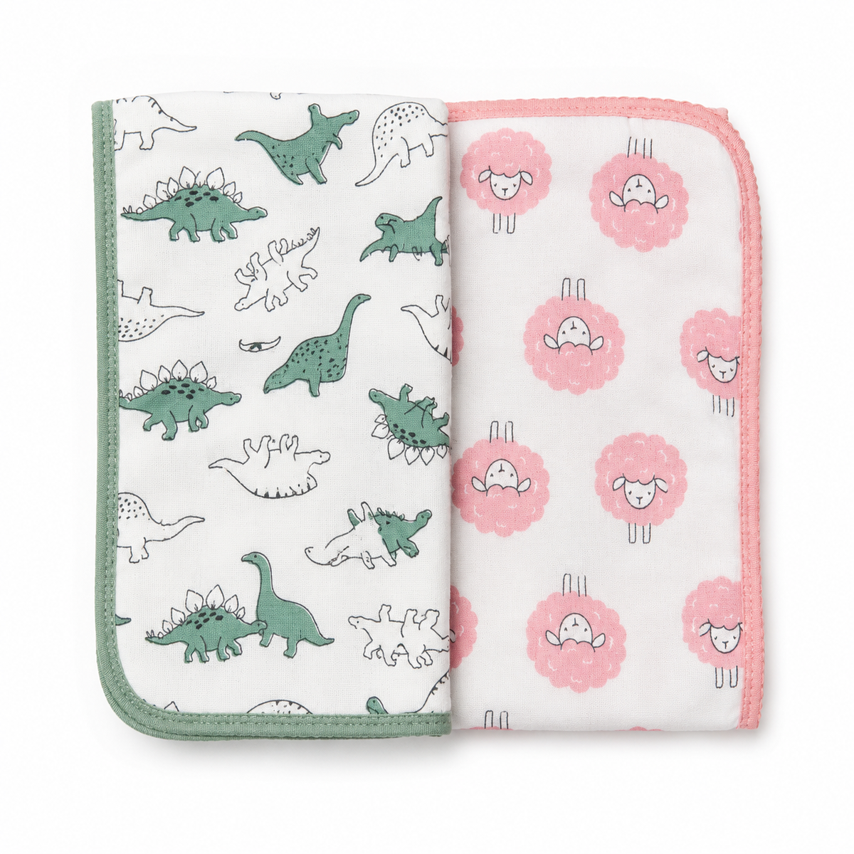 Carter’s Baby Wrapping Sheets 2-Pack, Dino & Sheep