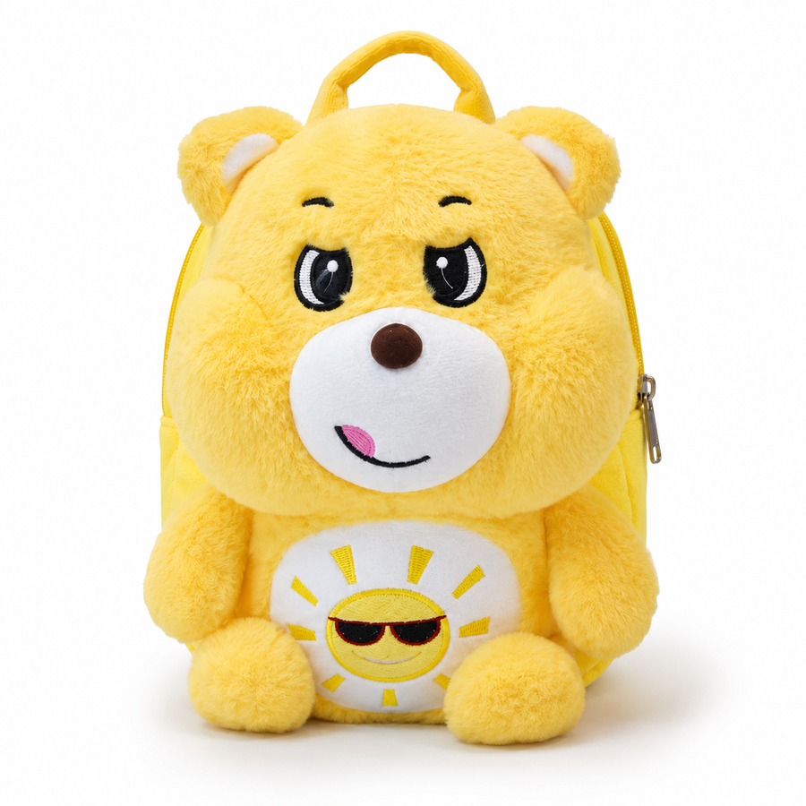 Baby School Bag Carebear Fur Yellow
