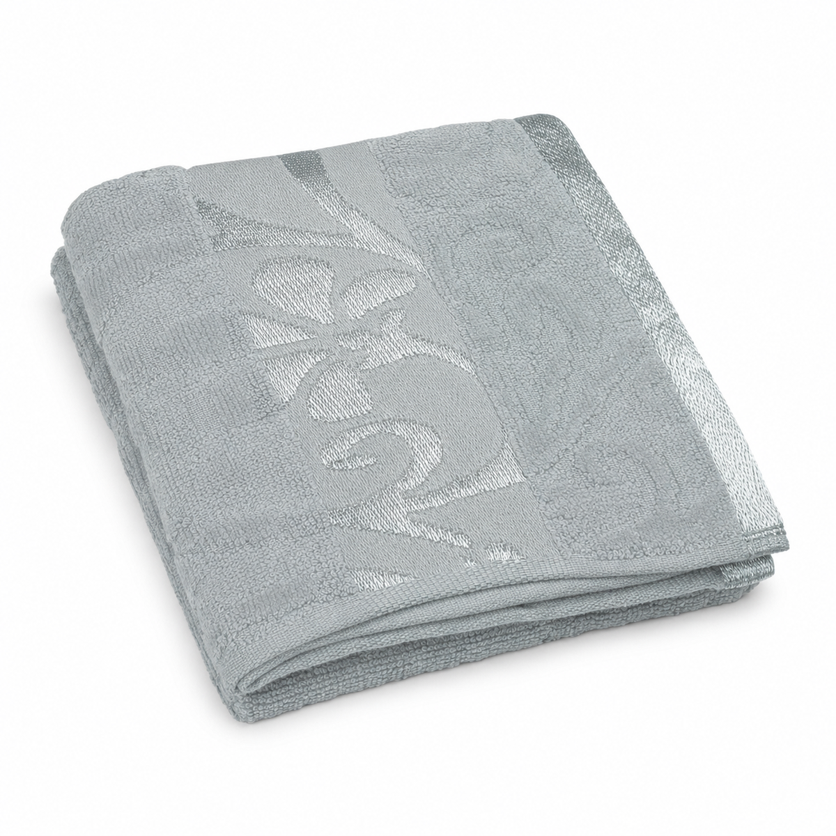 Printed Baby Bath Towel, Grey