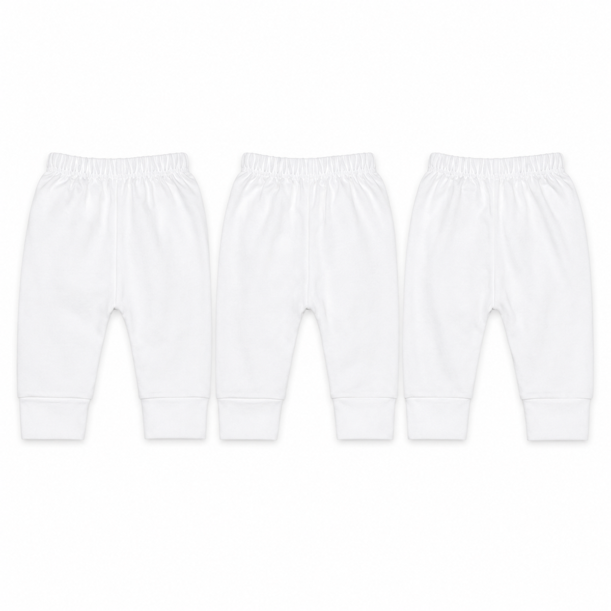 Baby Unisex White Cotton Pajama Pack of 3 Sports Love Print