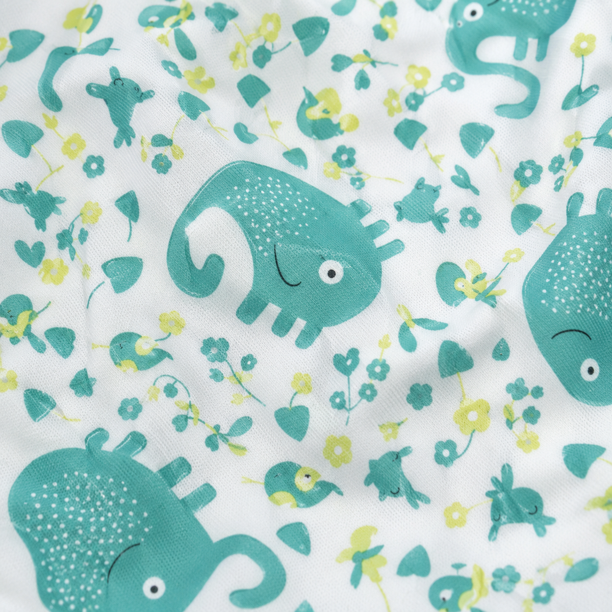Baby Diaper Button Birds Printed Green
