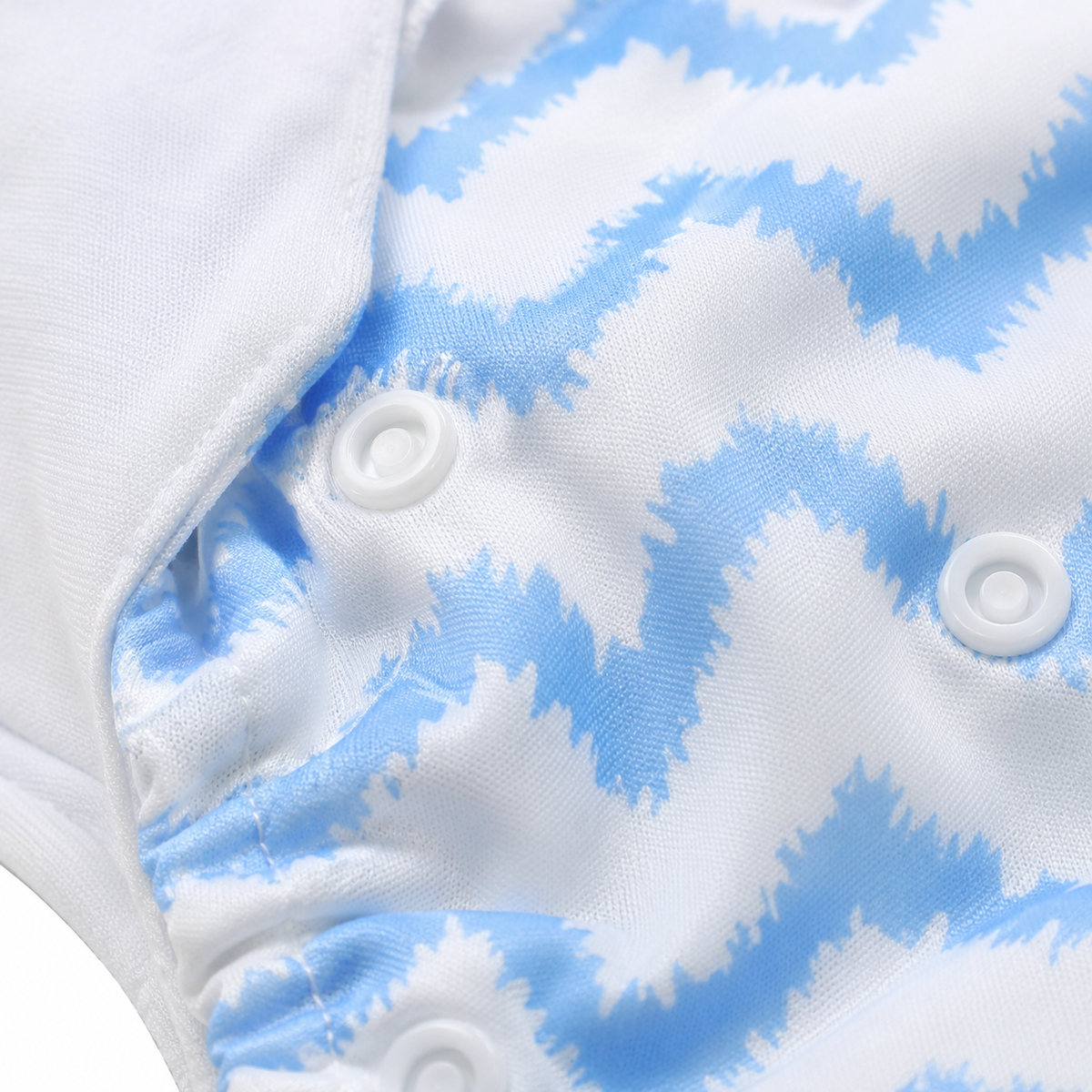 Baby Diaper Button Printed Blue