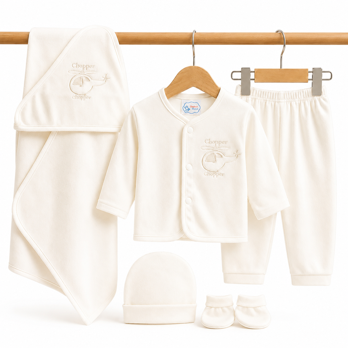 Baby Suit 5 Pieces Set White Color Kotrai Chopper