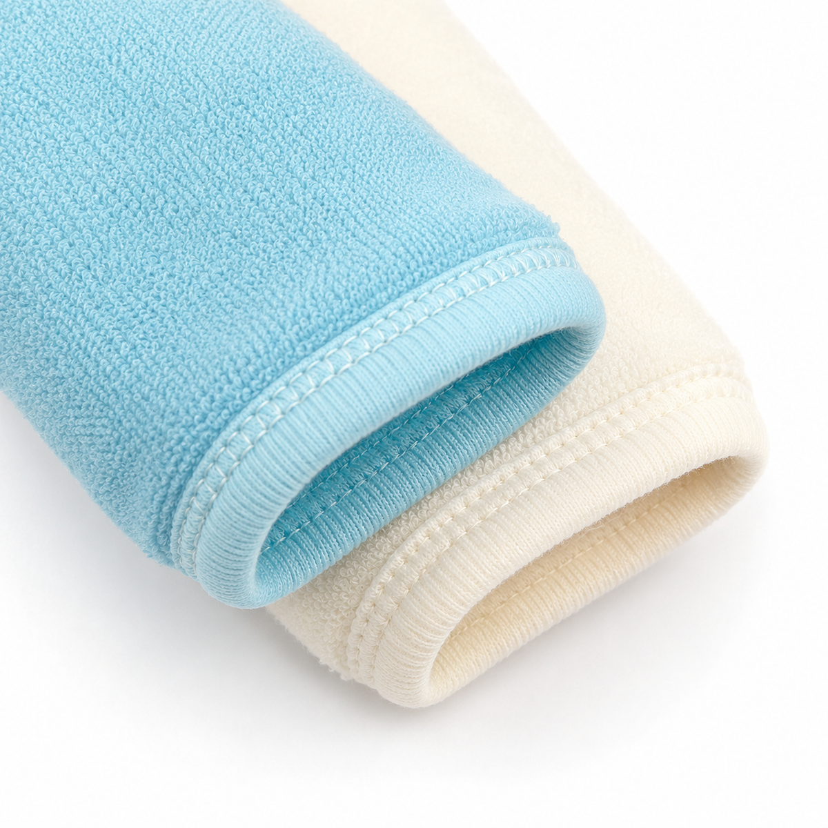 Cotton Baby Face Towels 6-Pack, Peach & Grey, 10x10