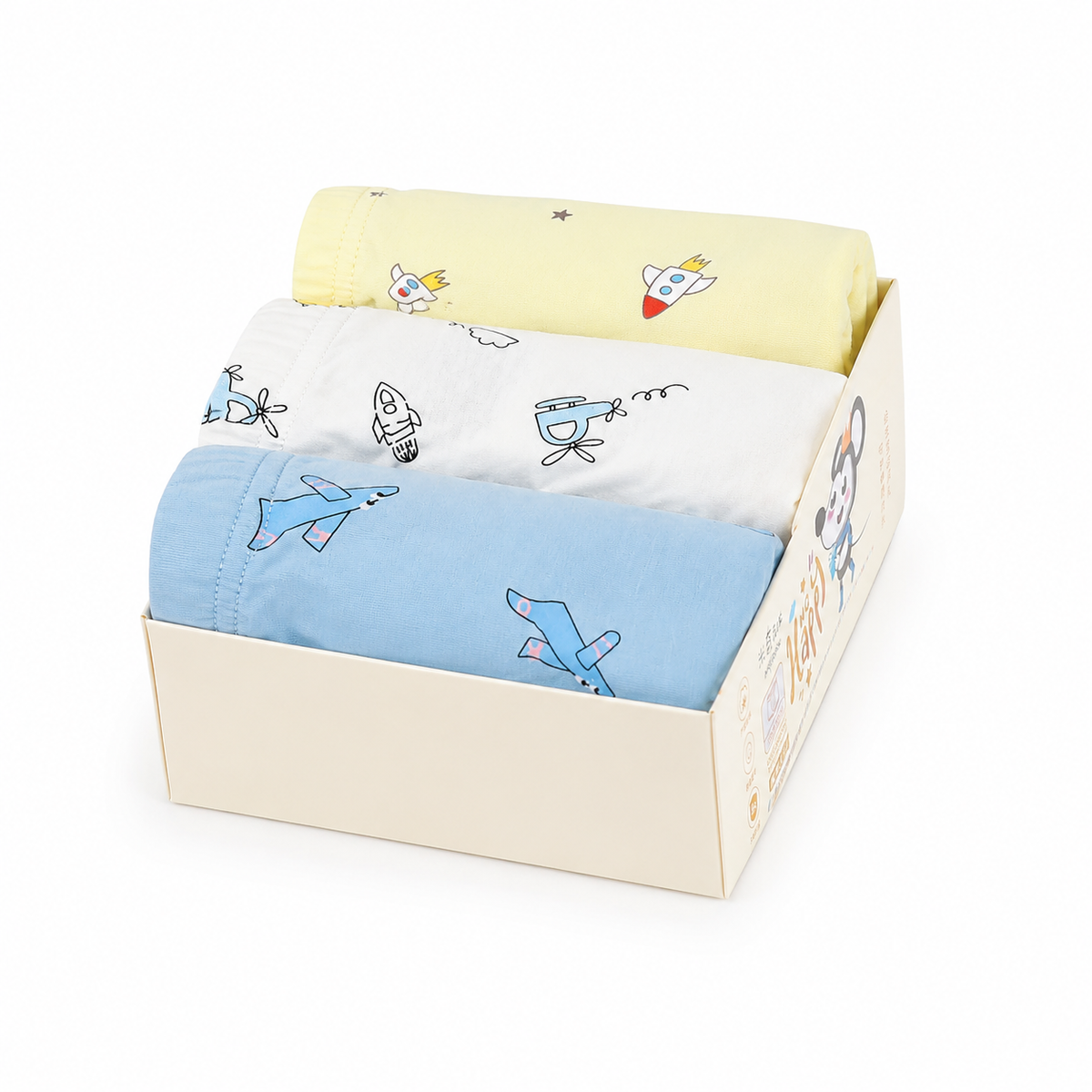 Unisex Happy Underwear Chopper & Mix Print 3pcs Box