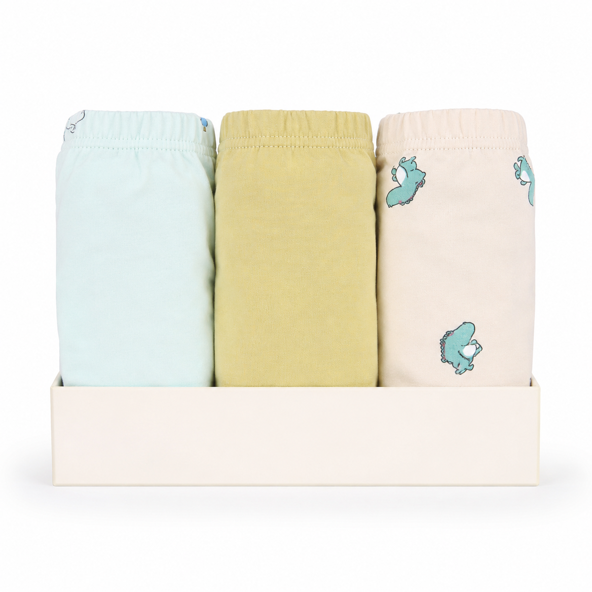 Unisex Happy Underwear Green & Mix Print 3pcs Box