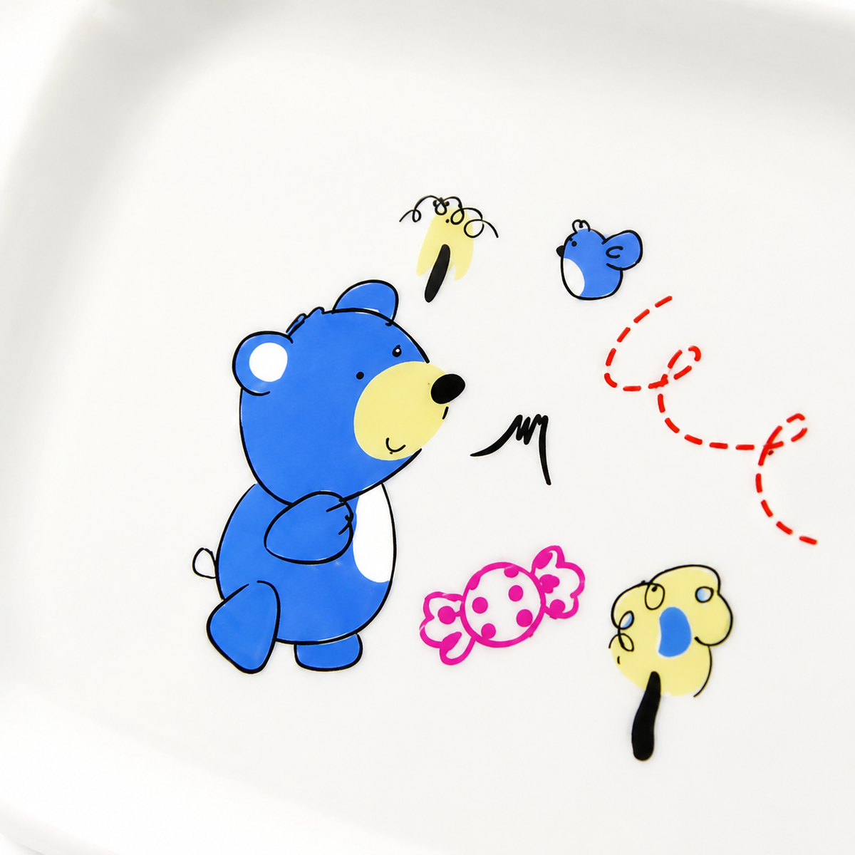Blue Printed Baby Feeding Bowl Set