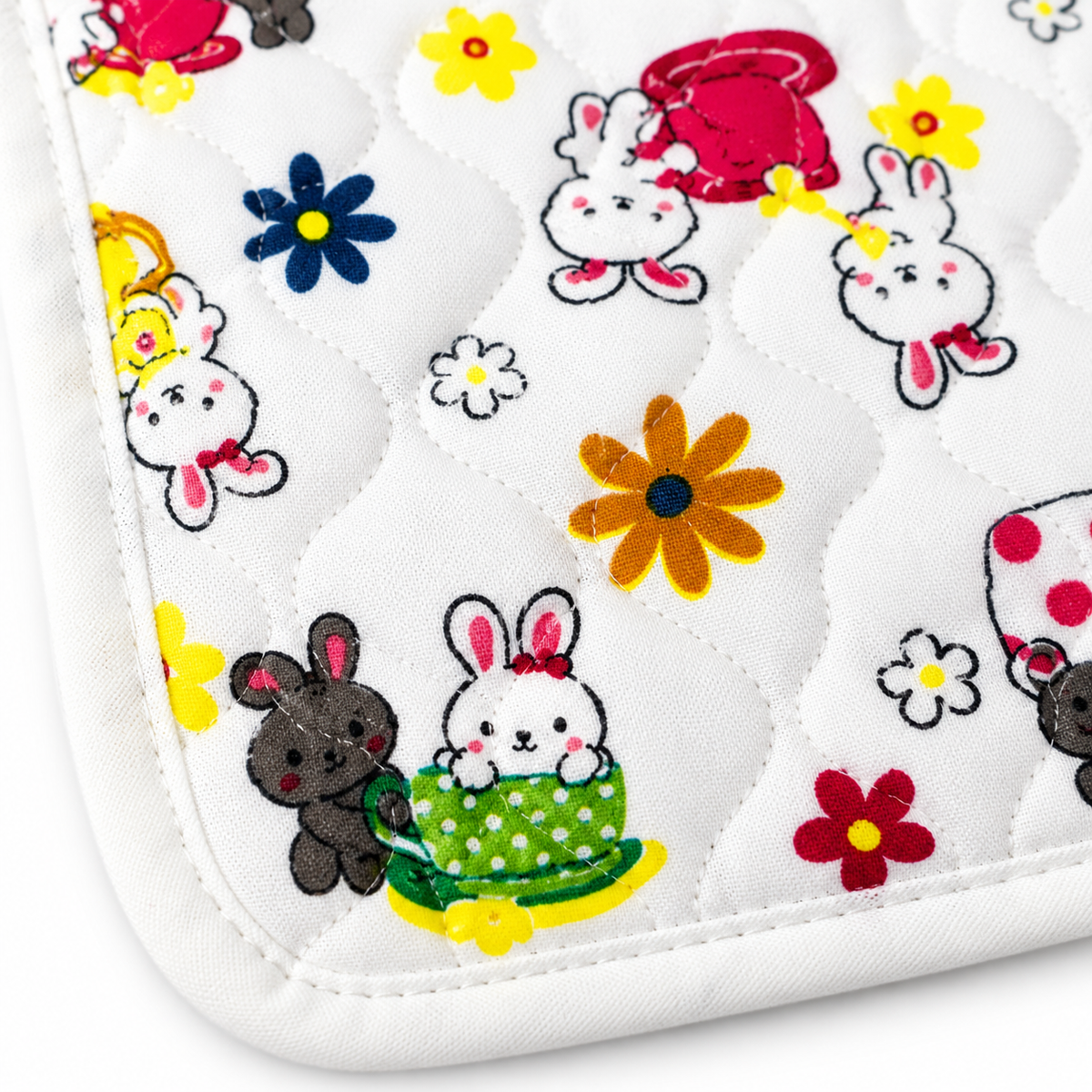 BABY CHANGING PLASTIC SHEET BUNNY WHITE XL