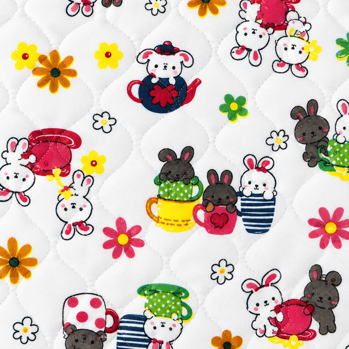 BABY CHANGING PLASTIC SHEET BUNNY WHITE XL