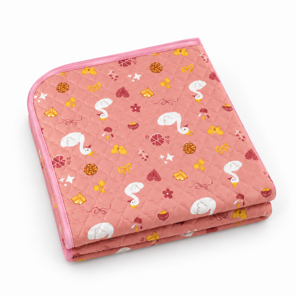 BABY CHANGING PLASTIC SHEET DUCK PINK XL