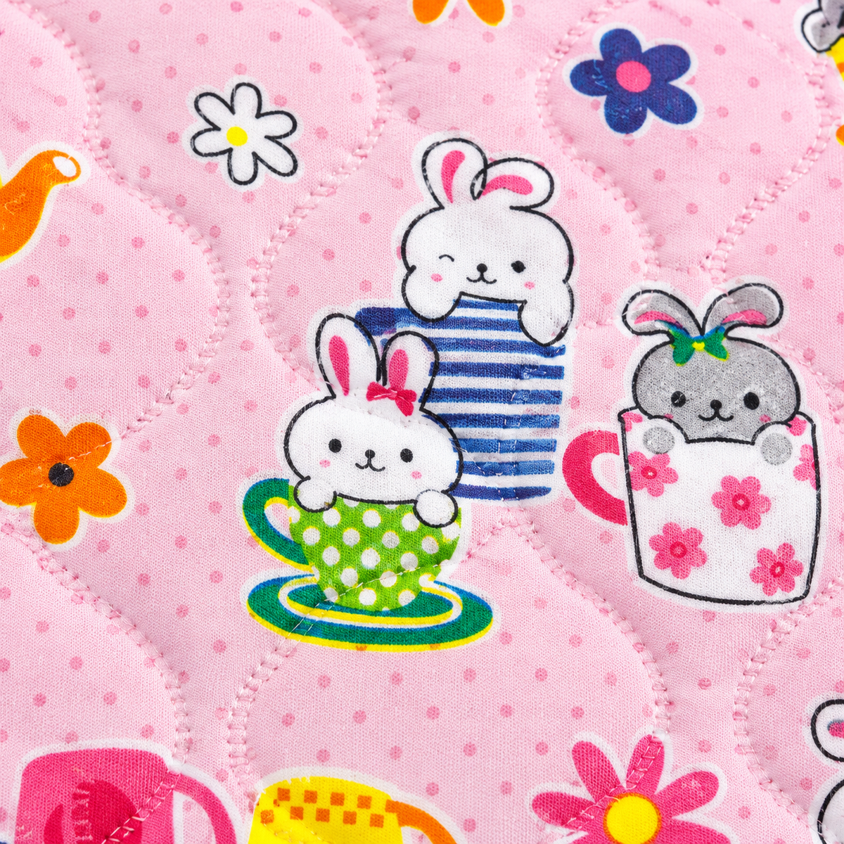 BABY CHANGING PLASTIC SHEET RABIT PINK SMALL