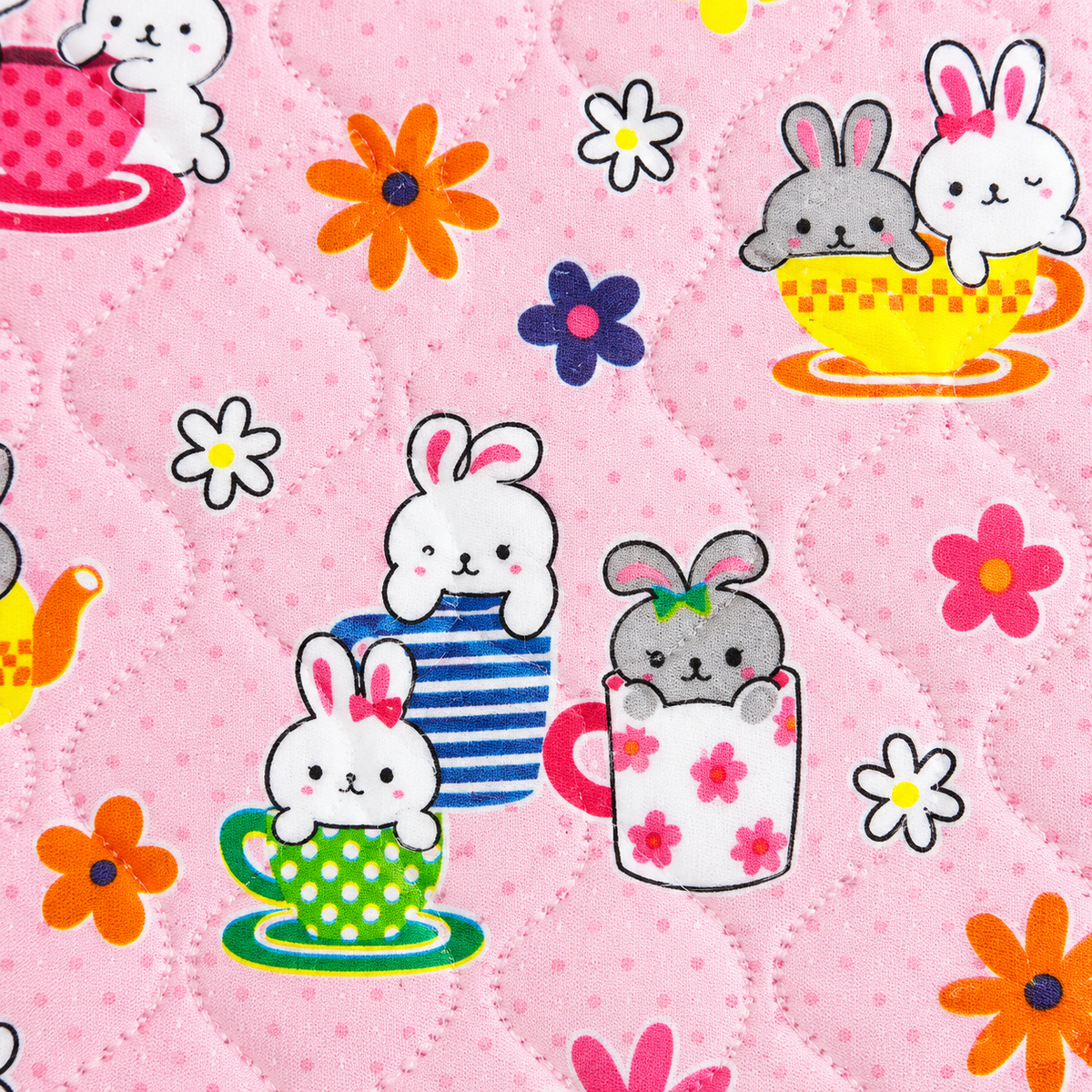 BABY CHANGING PLASTIC SHEET RABIT PINK SMALL