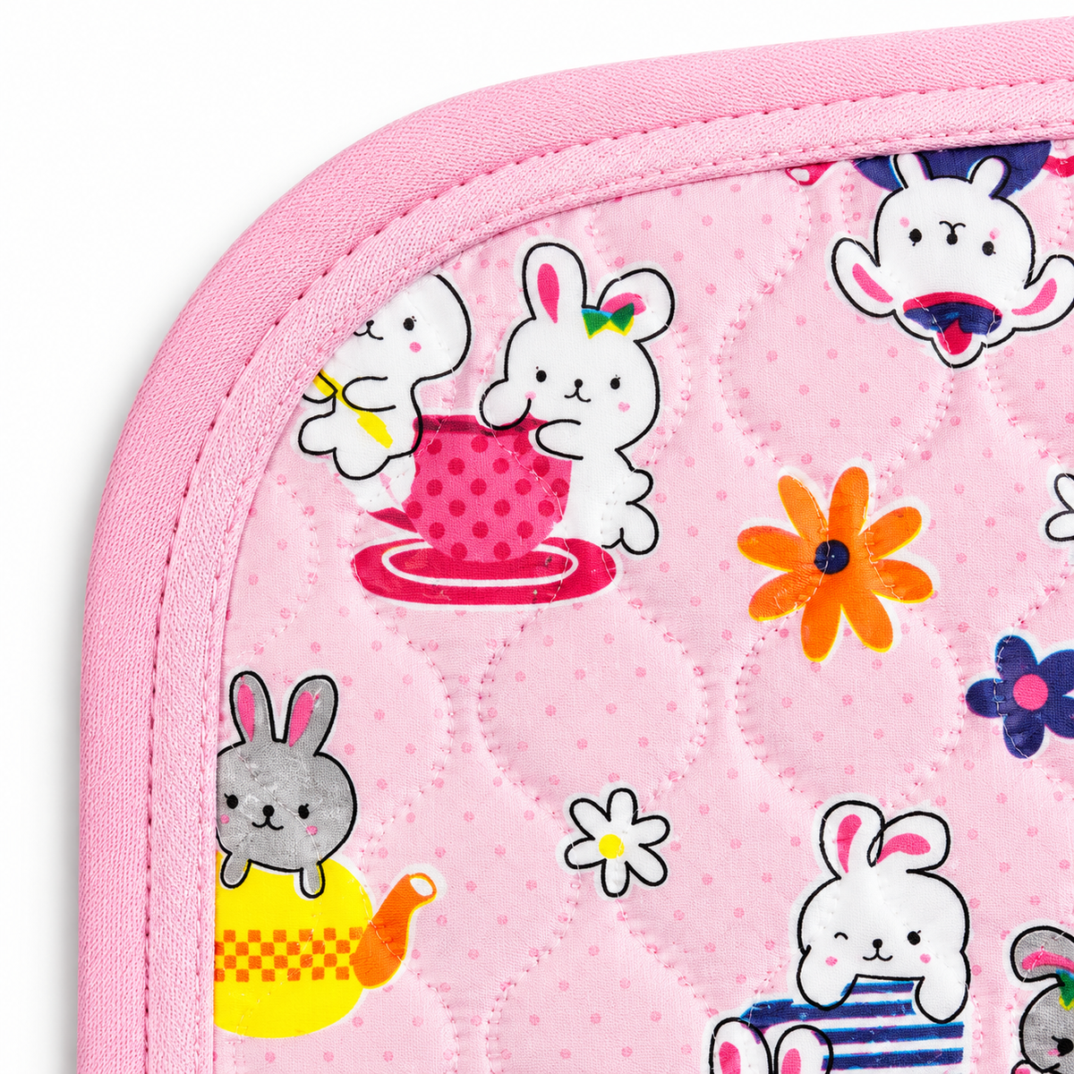 BABY CHANGING PLASTIC SHEET RABIT PINK SMALL