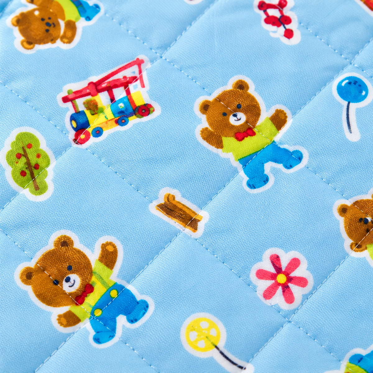 BABY CHANGING PLASTIC SHEET TRAIN BLUE XL