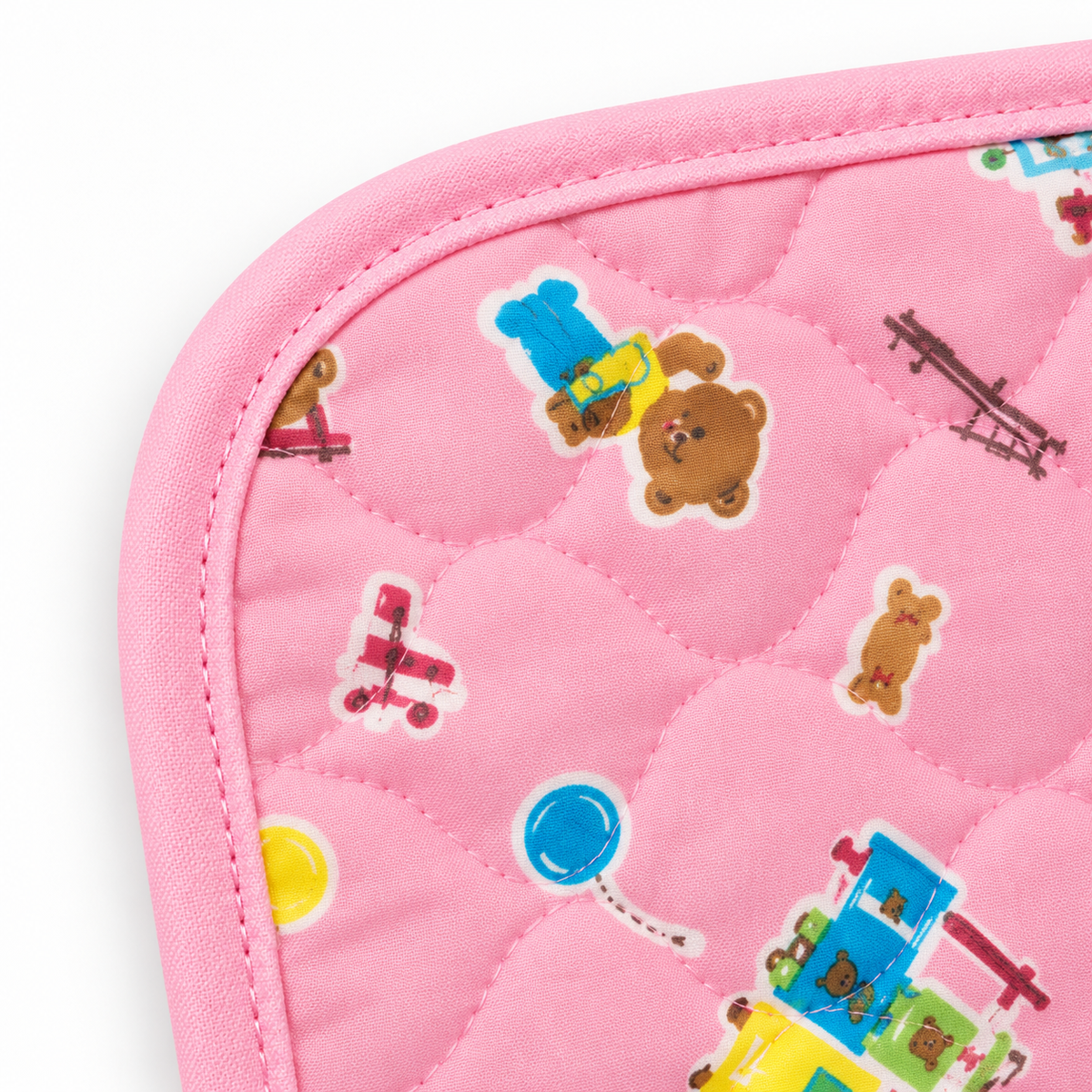 BABY CHANGING PLASTIC SHEET TRAIN PINK LARGE