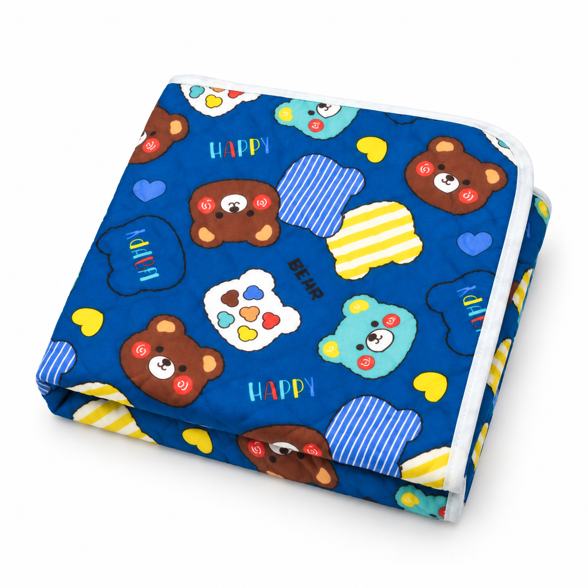 BABY CHANGING SHEET IMP COTTON BEAR NAVY BLUE