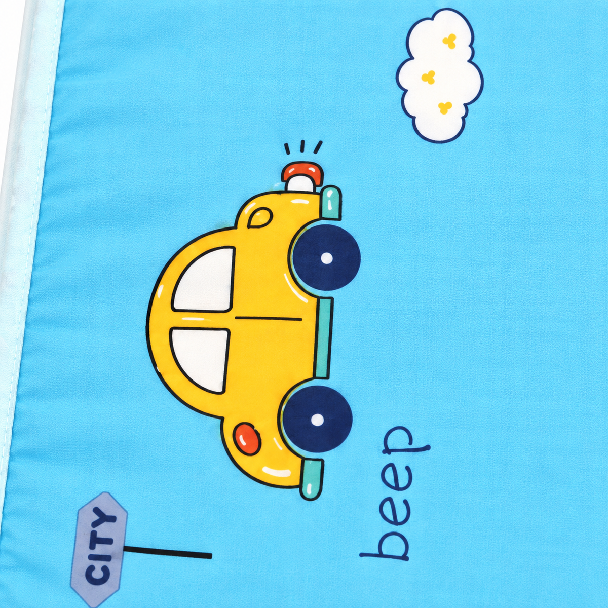 BABY CHANGING SHEET IMP COTTON CAR & BEAR PRINT