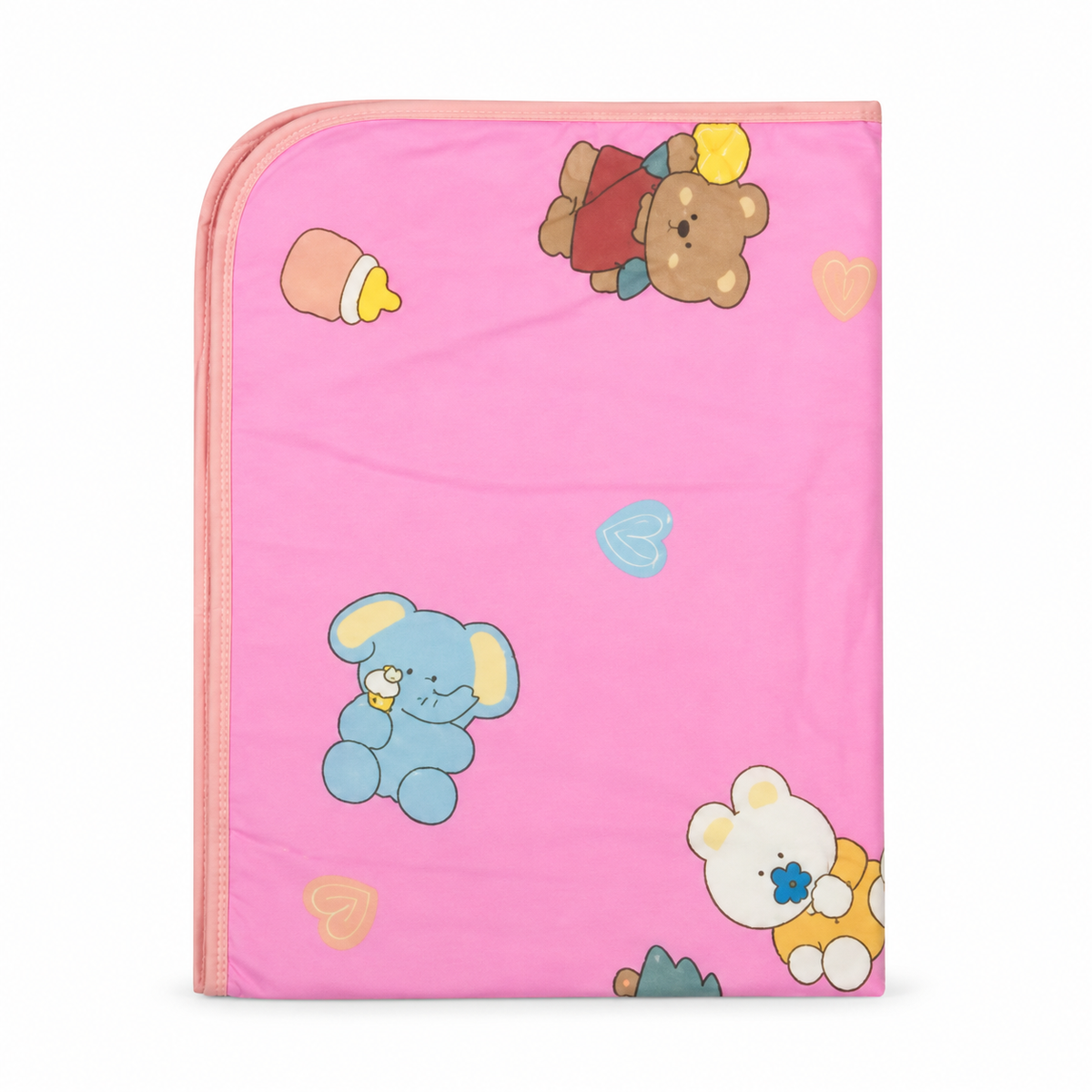 BABY CHANGING SHEET IMP COTTON CUTE BEAR & ELEPHANT PRINT