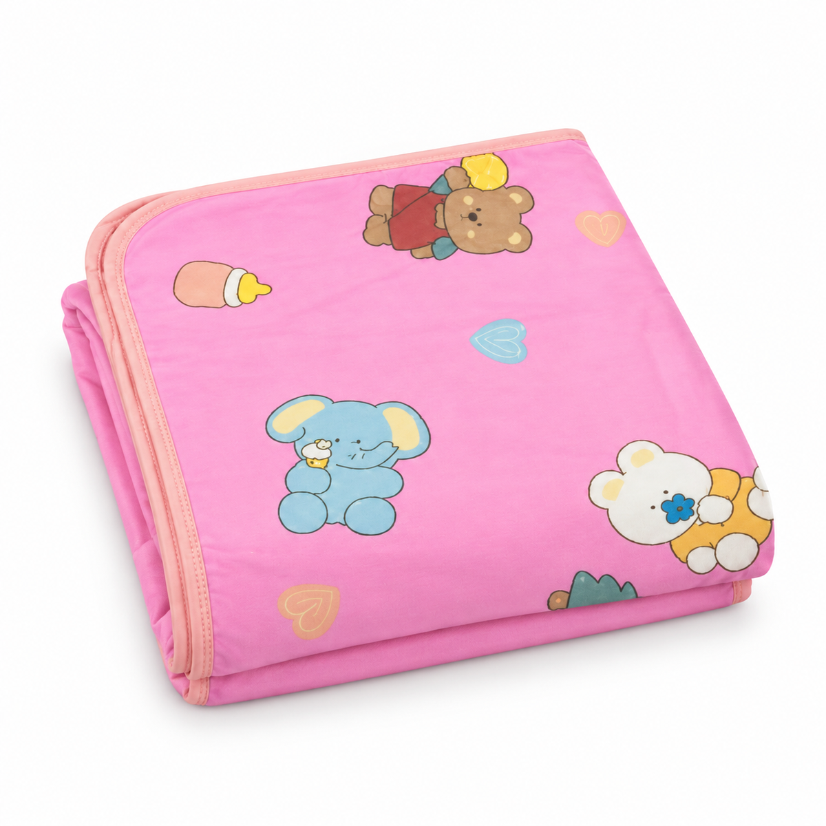 BABY CHANGING SHEET IMP COTTON CUTE BEAR & ELEPHANT PRINT