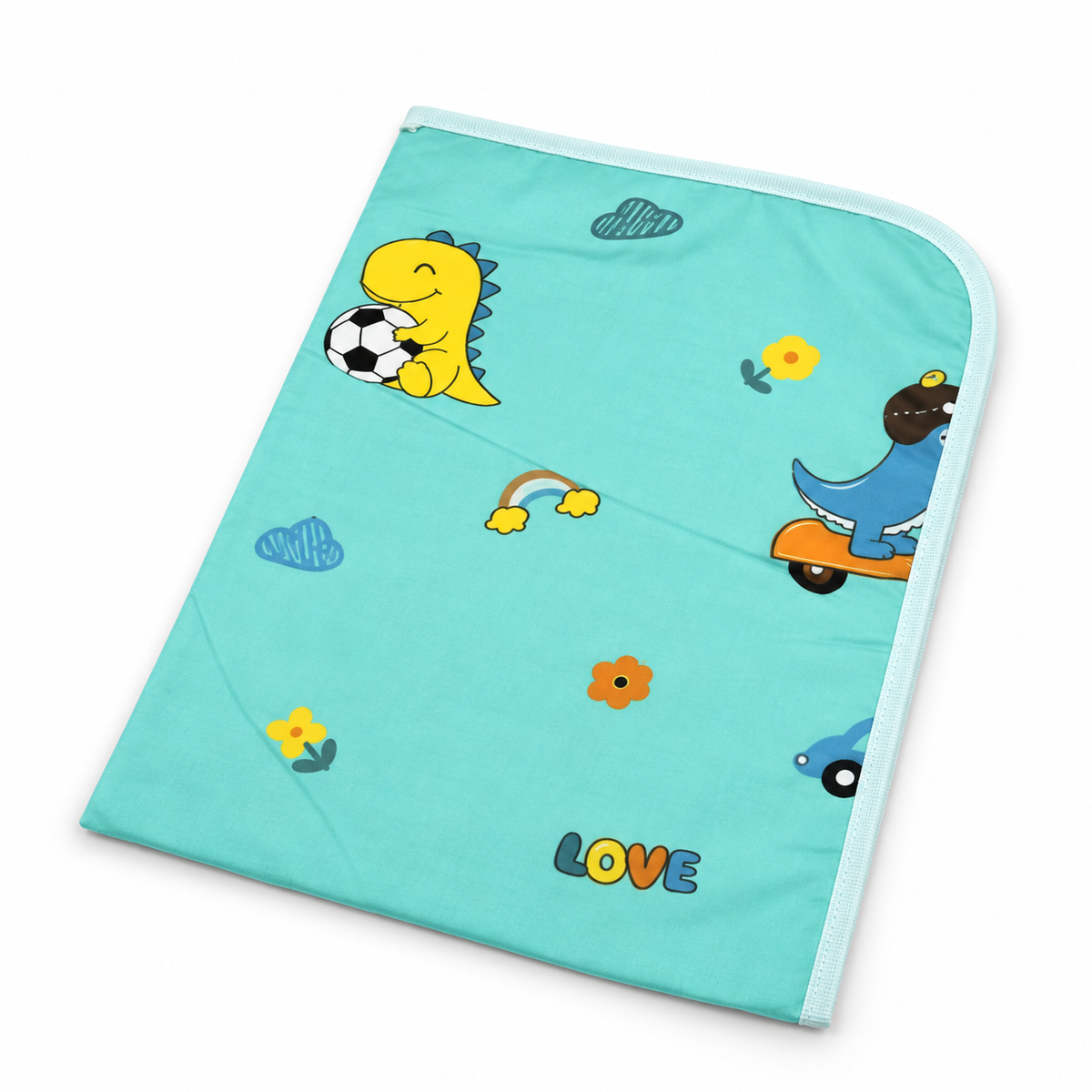 BABY CHANGING SHEET IMP COTTON DINOSAUR MINT
