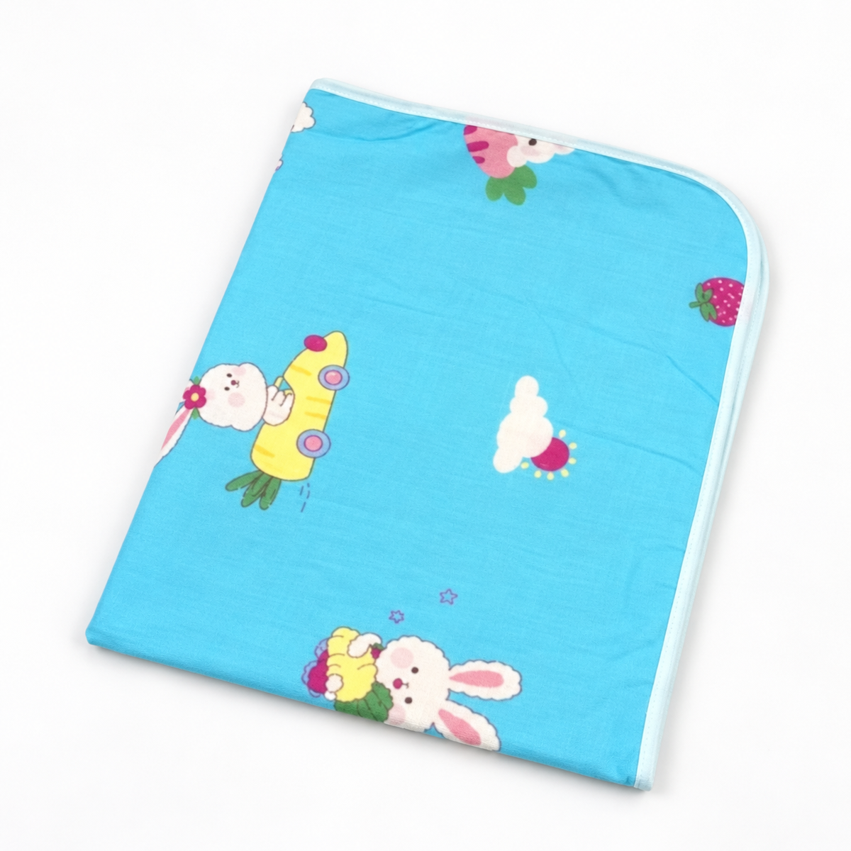 BABY CHANGING SHEET IMP COTTON RABBIT BLUE XL