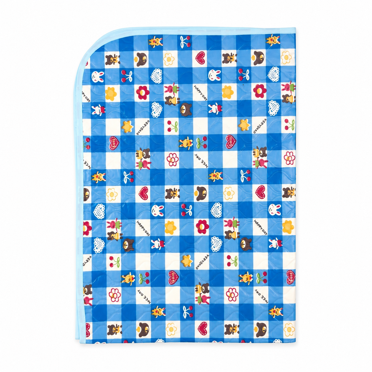 BABY PLASTIC CHANGING SHEET BEAR PRINT DARK BLUE