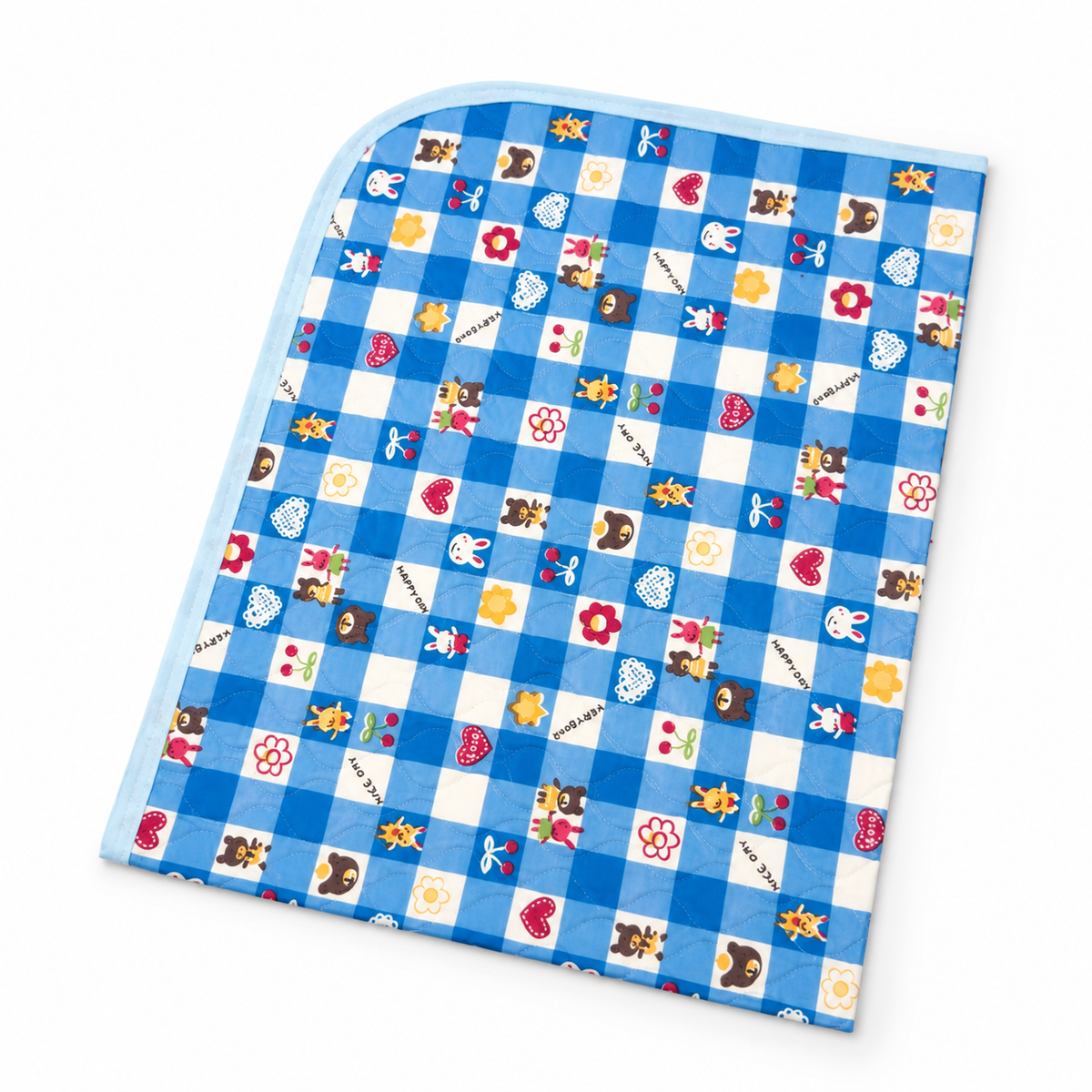 BABY PLASTIC CHANGING SHEET BEAR PRINT DARK BLUE