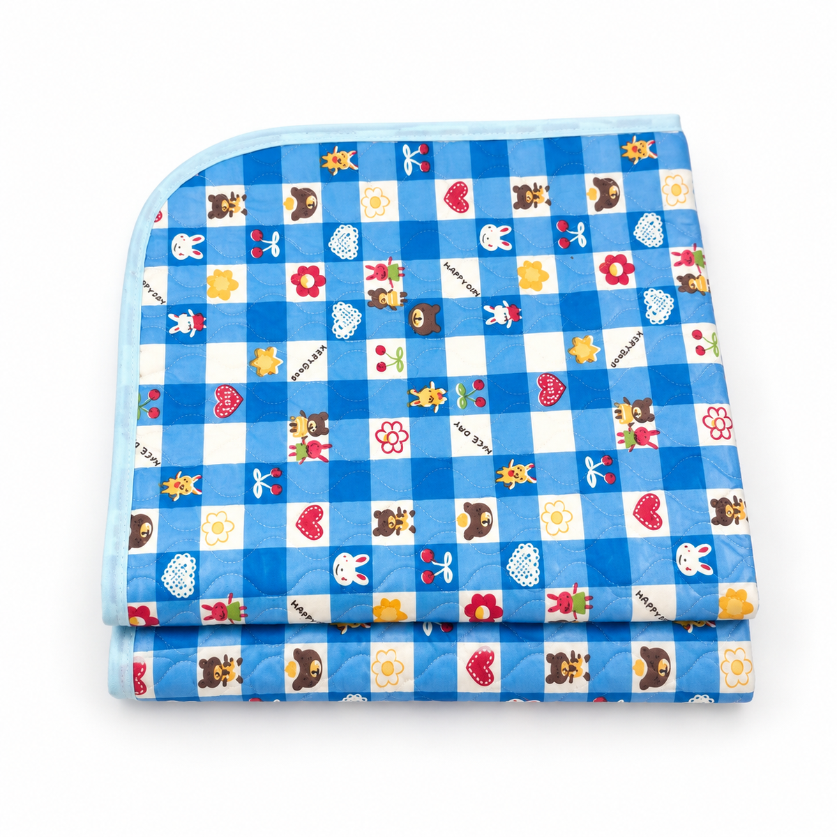 BABY PLASTIC CHANGING SHEET BEAR PRINT DARK BLUE