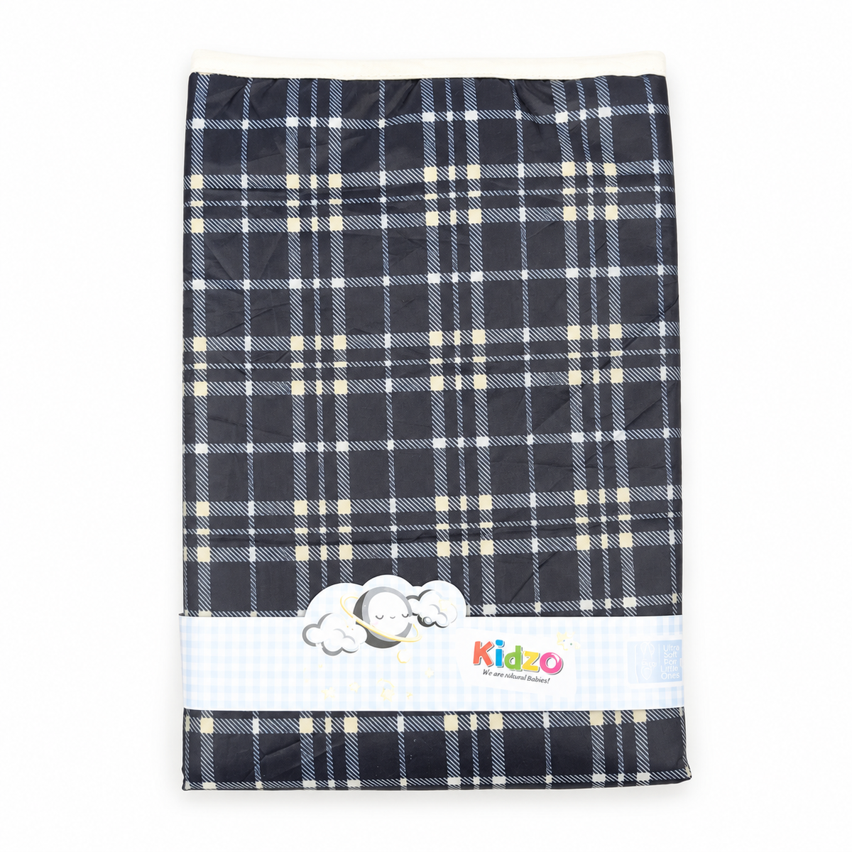 KIDZO BABY CHANGING SHEET CHECK BLUE
