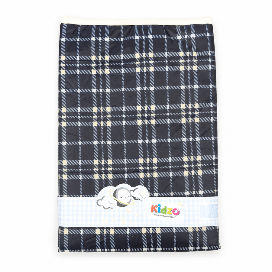 KIDZO BABY CHANGING SHEET CHECK BLUE