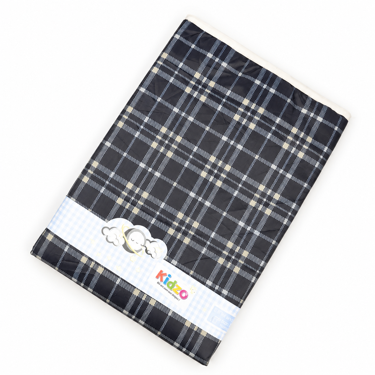KIDZO BABY CHANGING SHEET CHECK BLUE