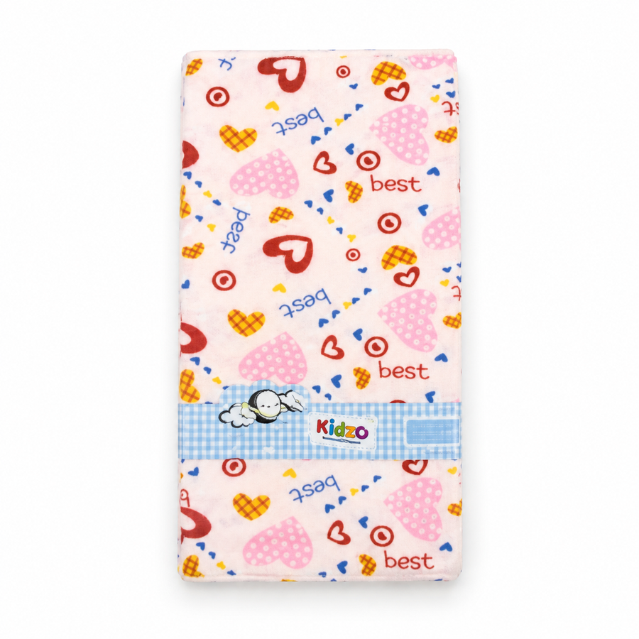 KIDZO BABY CHANGING SHEET TERRY PRINTED PINK