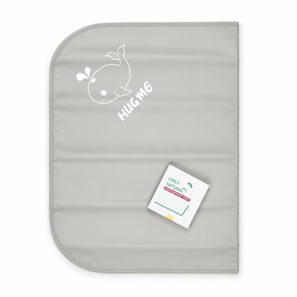 MINI MOMO WATERPROOF DIAPER CHANGING MAT SUPER SOFT QUILTED (LIGHT GREY)(19x27)