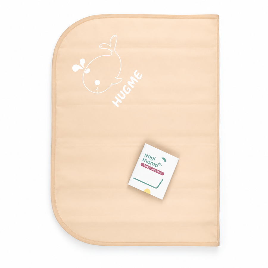 MINI MOMO WATERPROOF DIAPER CHANGING MAT SUPER SOFT QUILTED (SOFT PEACH) (19x27)