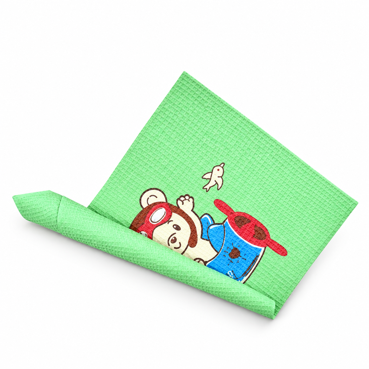 PREMIUM BABY COT SHEET AIR FILLED NATURAL RUBBER, BEAR PRINT (60X90cm)