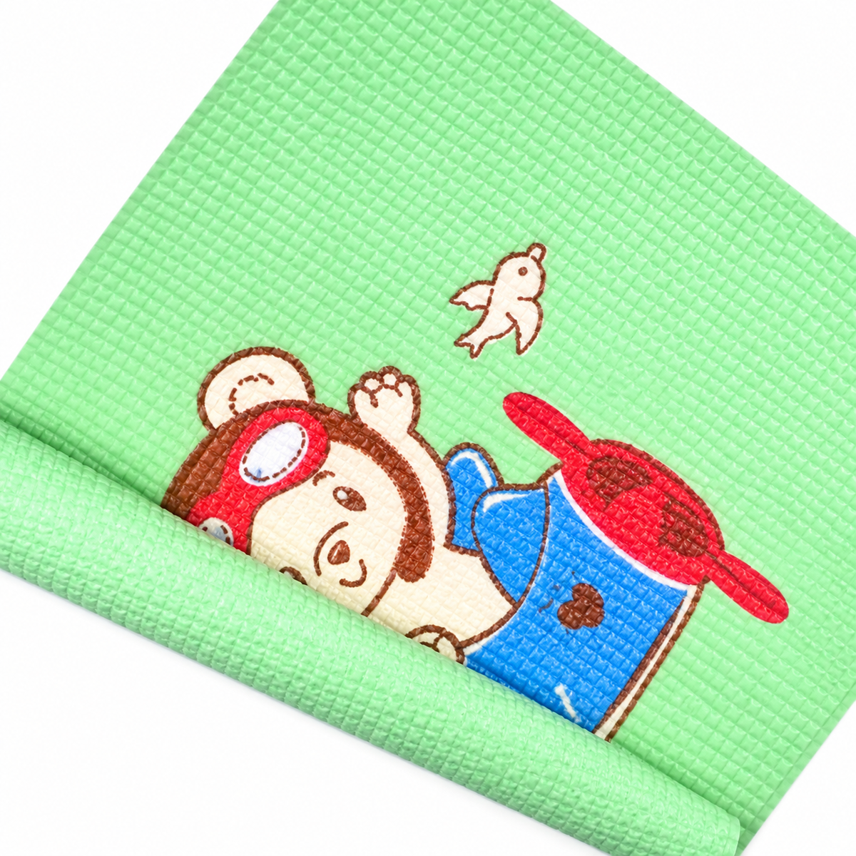 PREMIUM BABY COT SHEET AIR FILLED NATURAL RUBBER, BEAR PRINT (60X90cm)